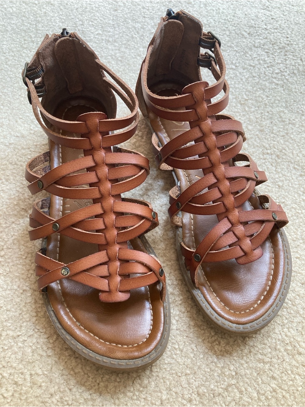 Blowfish Size 8.5 Women's Brown Strappy Gladiator Sandals